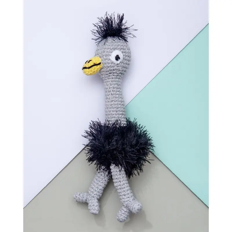 Hand Crochet Ostrich Dog Toy