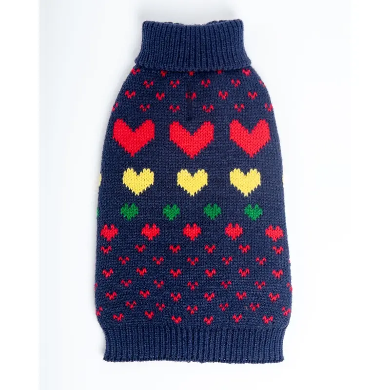 Preppy Heart Dog Sweater (FINAL SALE)