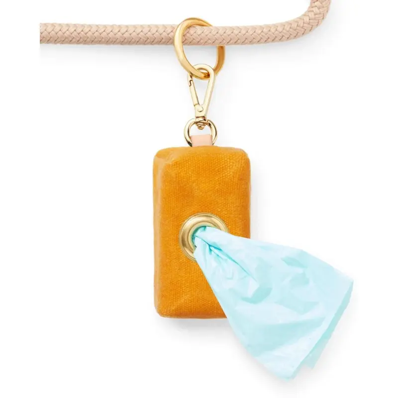 Sunflower Waxed Canvas Waste Bag Dispenser (Made in the USA)