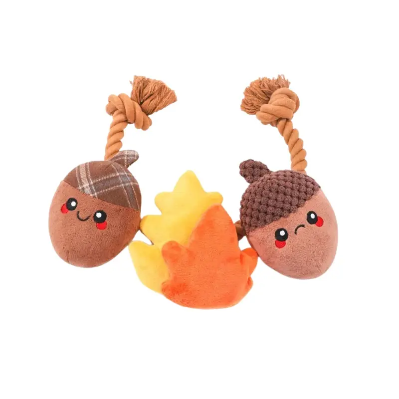Autumn Acorn Squeaky Dog Toy