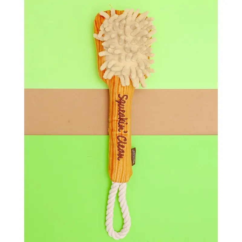Bark n' Bristles Squeaky Plush Dog Toy