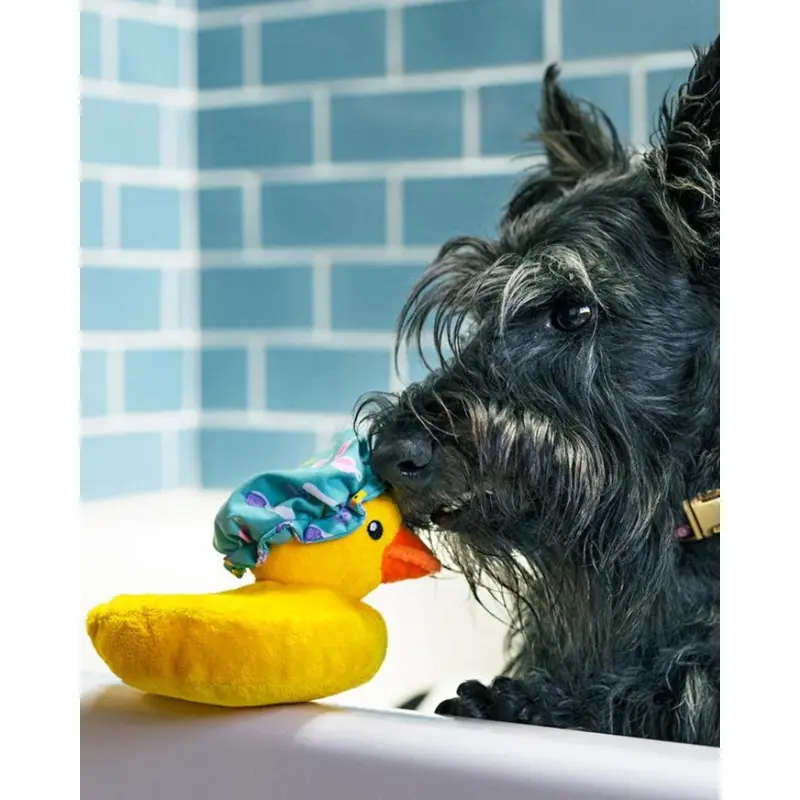 Bubbles the Duck Squeaky Plush Dog Toy