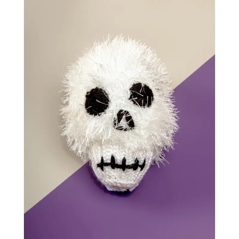 Fuzzy Skull Dog Toy
