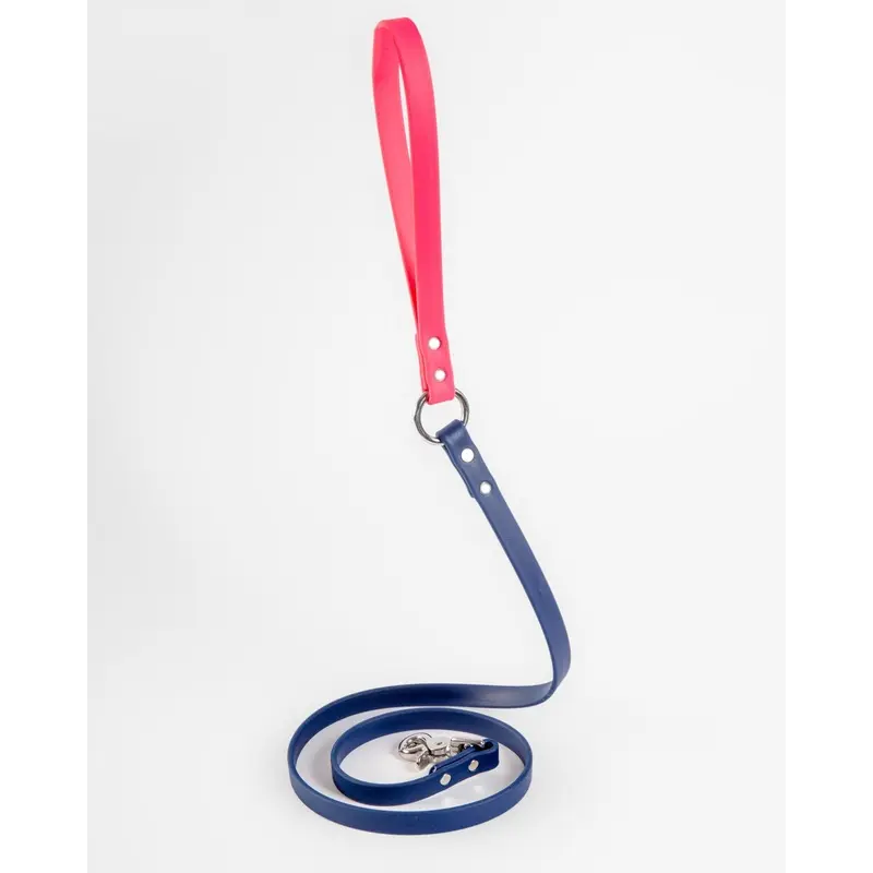 City Leash in Neon Pink & Navy (4 or 6 Foot) (Made in the USA) (FINAL SALE)