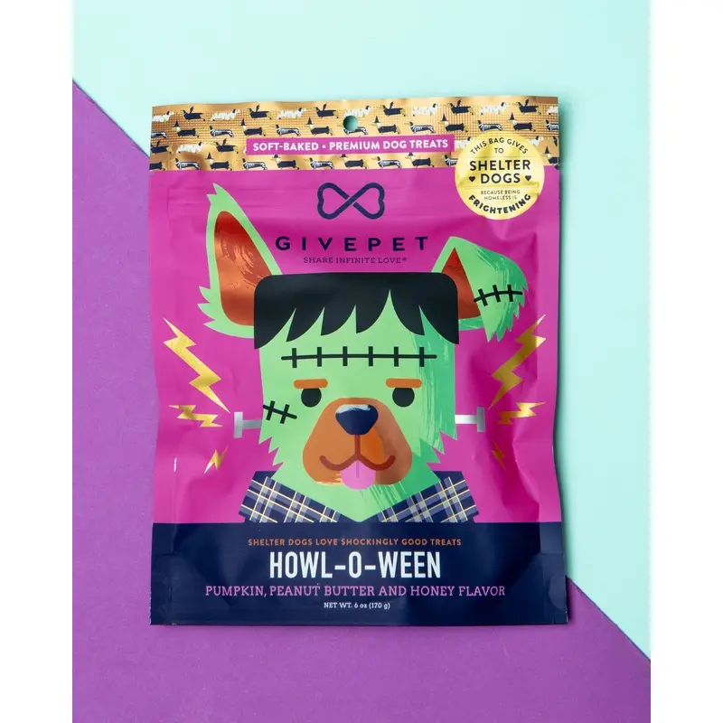 Howl-O-Ween Pumpkin & PB Soft Dog Treats (Made in the USA)