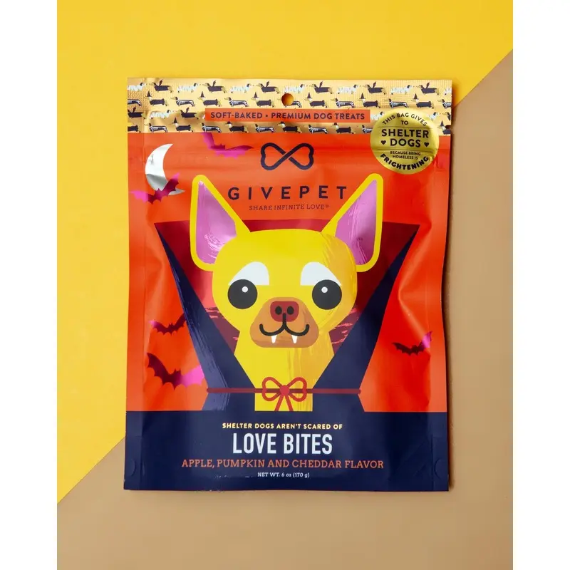 Love Bites Pumpkin & Cheddar Soft Dog Treats (Made in the USA)
