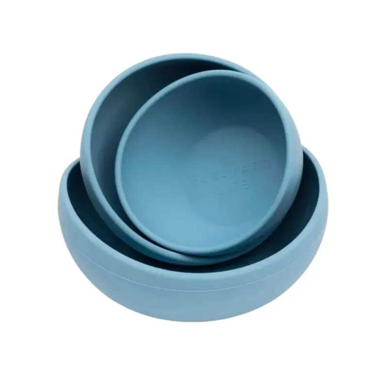 Silicone Dog Bowl in French Blue (FINAL SALE)
