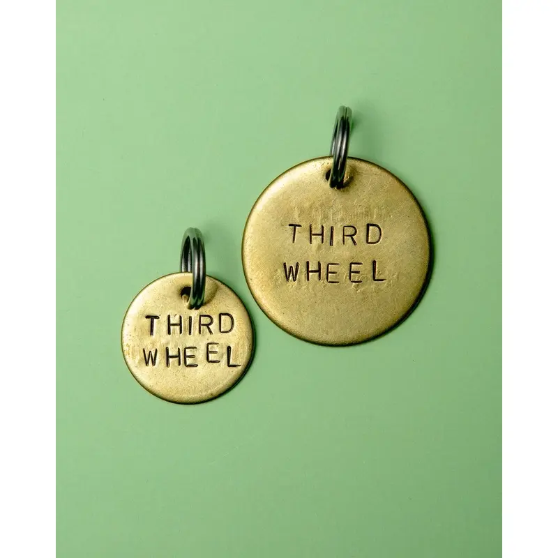 Third Wheel Round ID Tag (Custom/Drop-Ship) (Made in the USA)