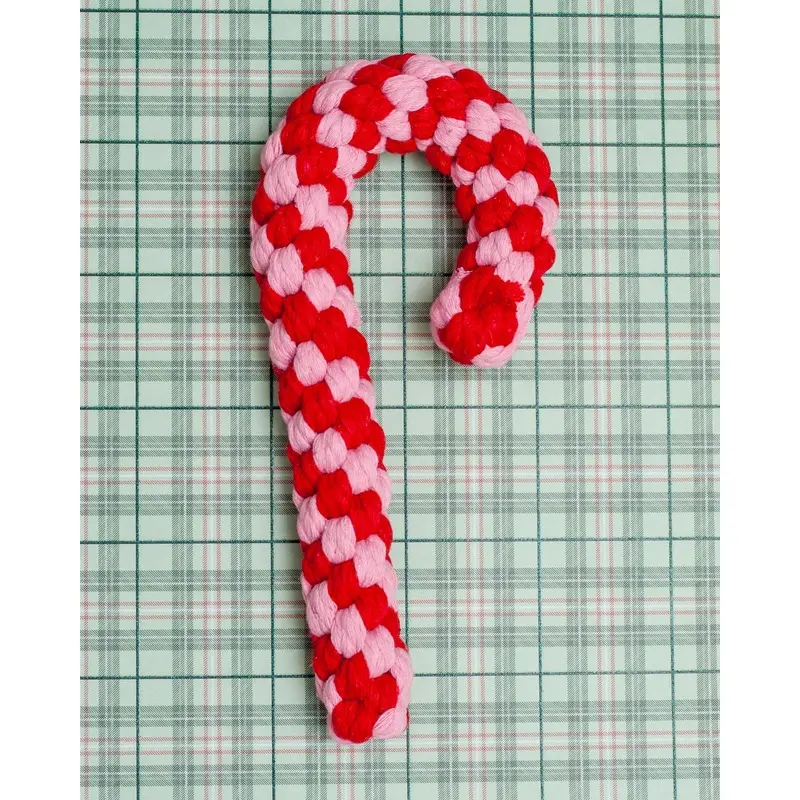 Candy Cane Dog Rope Toy