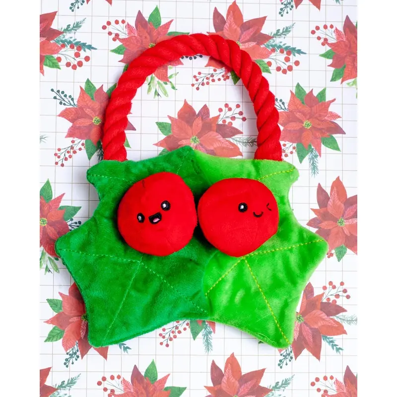 Christmas Berry Crinkle Dog Toy