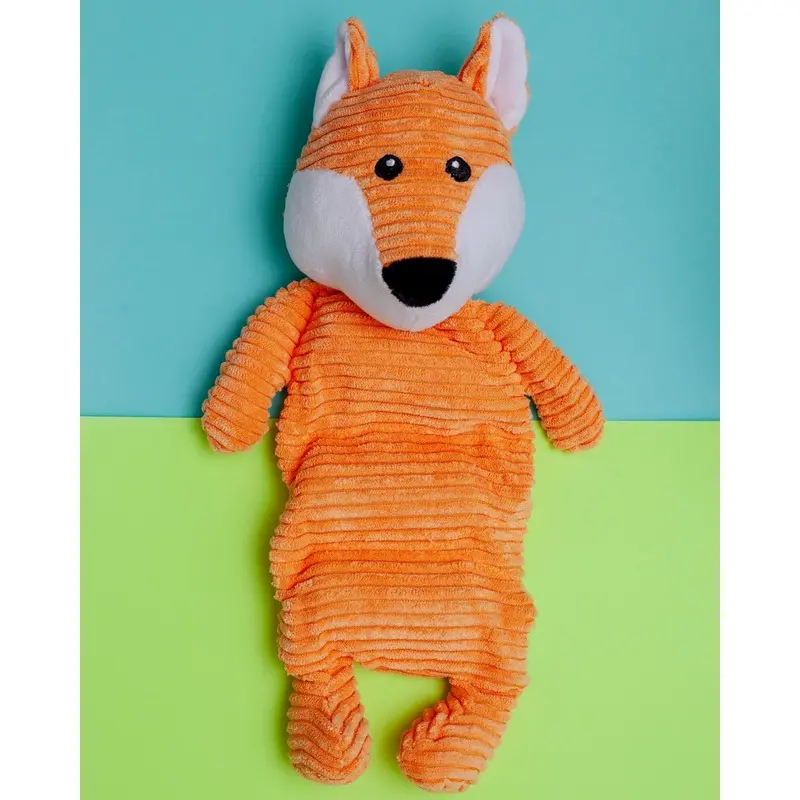 Fox Corduroy Squeaky Dog Toy