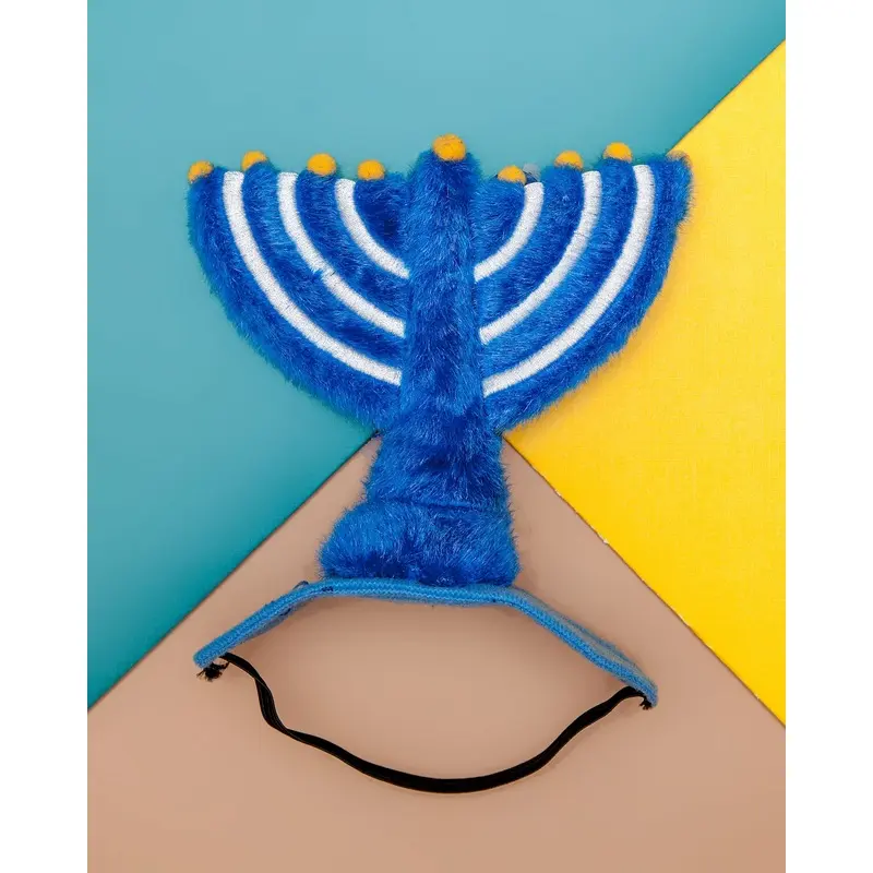 Menorah Plush Dog Hat