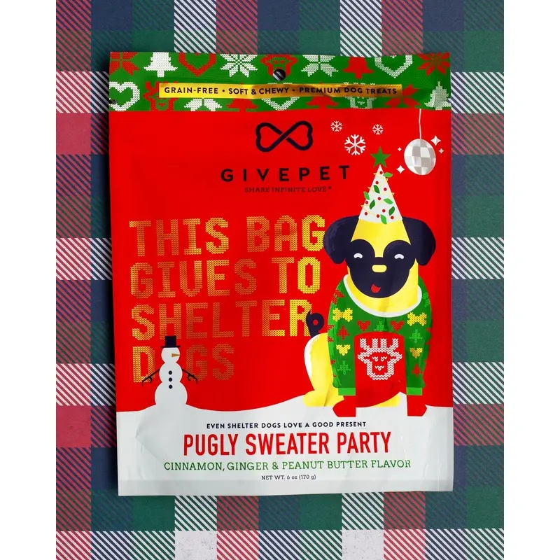 Pugly Sweater Party Holiday Dog Treats