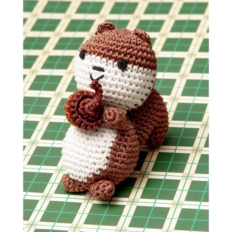Slappy The Happy Squirrel Organic Knit Dog Toy