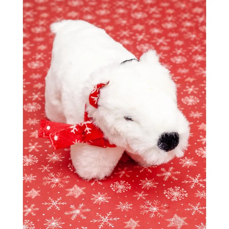 Snowy Polar Bear Squooshie Dog Toy