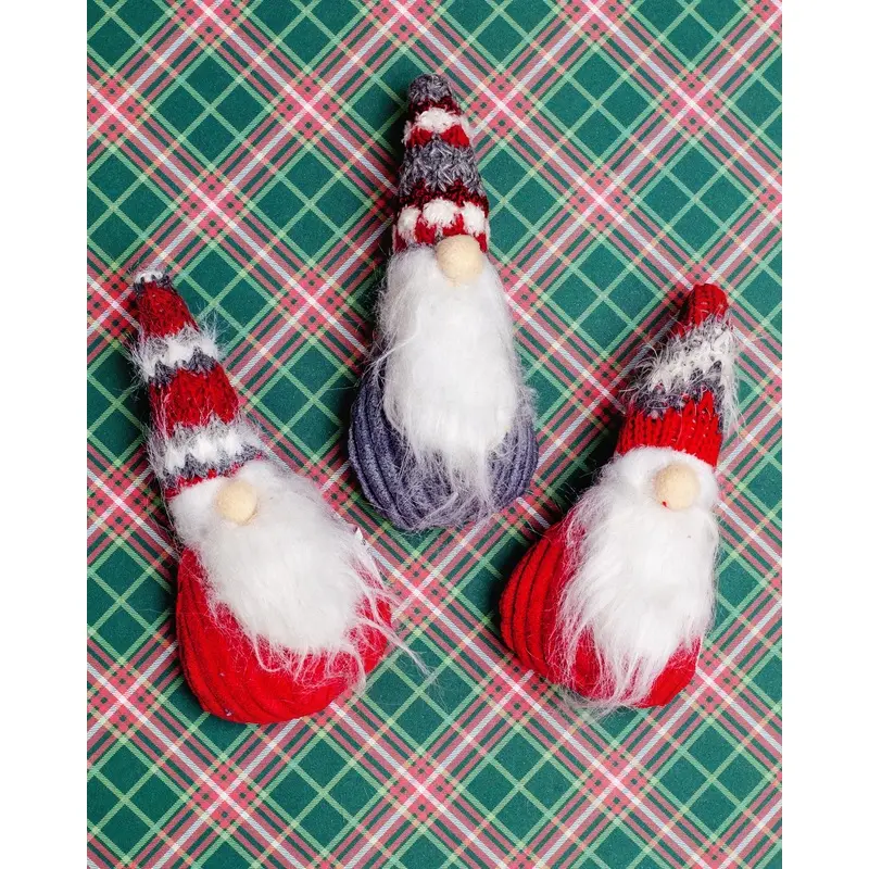 Tiny Holiday Gnome Squeaky Dog Toy
