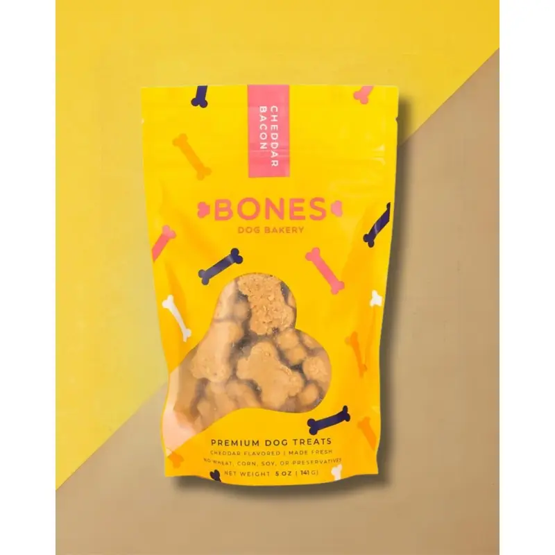 Bacon & Cheddar Crunchy Baked Dog Treats