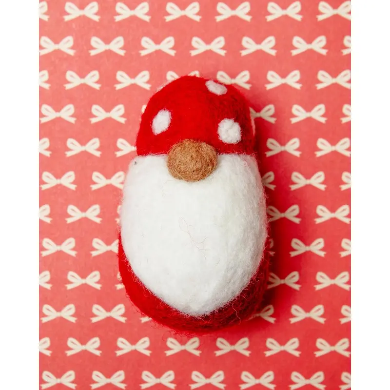 Christmas Gnome Wool Cat Toy