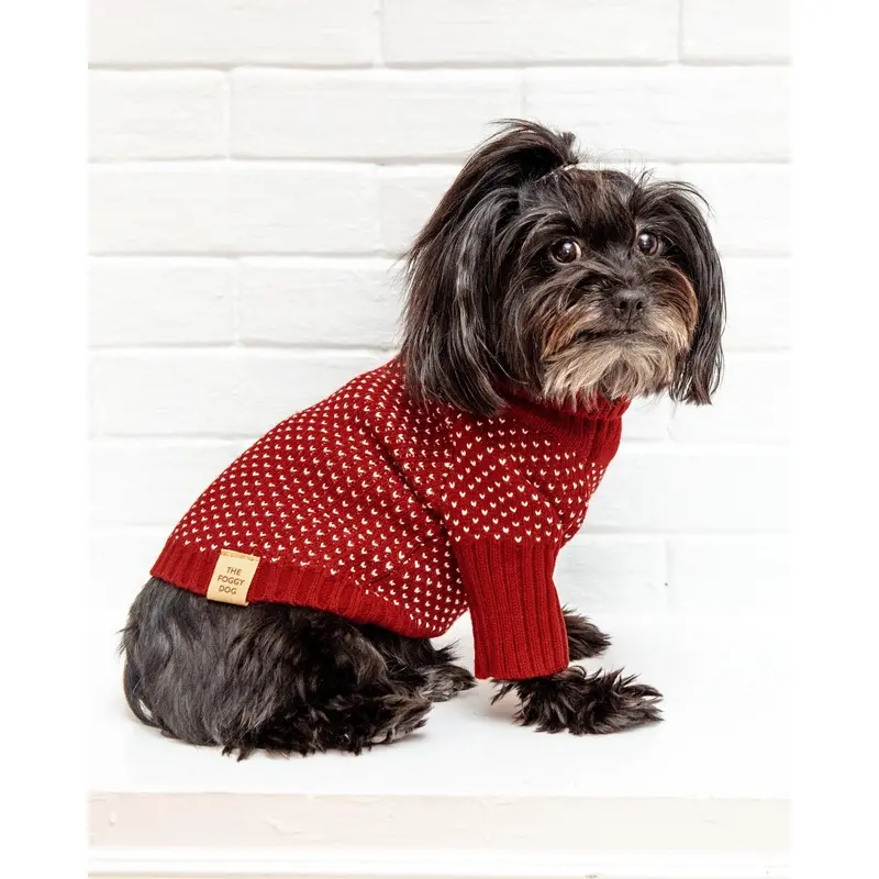 Heart Stitch Turtleneck Dog Sweater (FINAL SALE)
