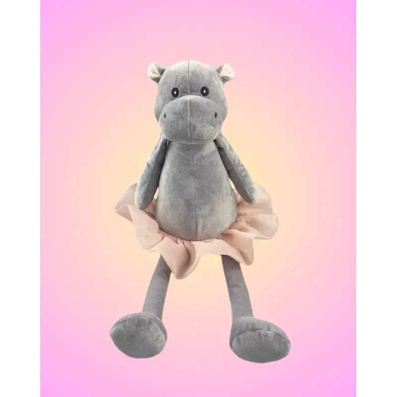 Hippo Squeaky Plush Dog Toy