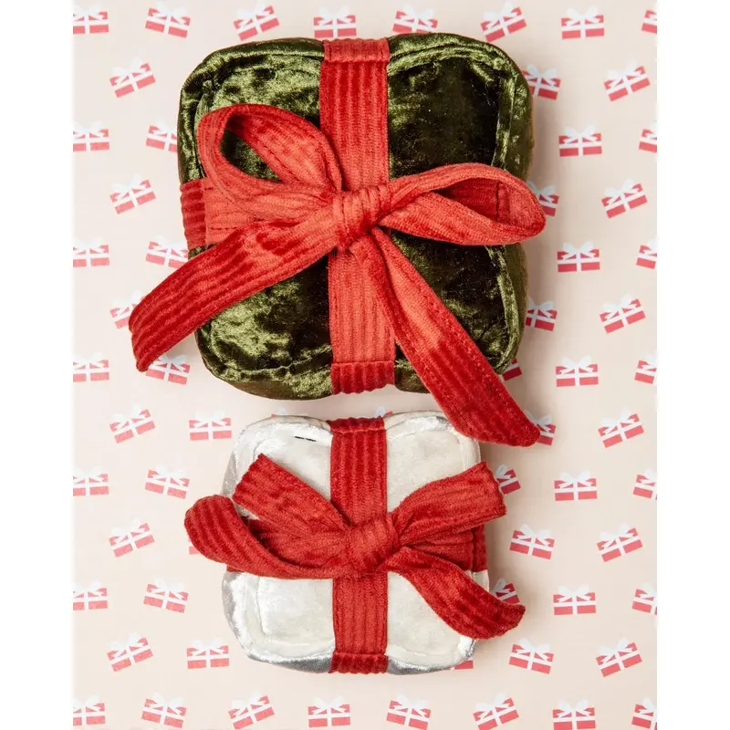 Holiday Box Christmas Squeaky Dog Toy