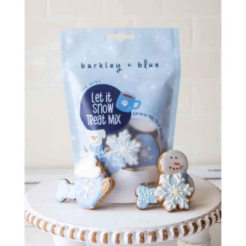 Let It Snow Dog Treats (Banana Oat Flour Recipe)