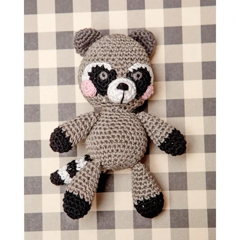 Rowdy The Trash Panda Raccoon Organic Knit Dog Toy