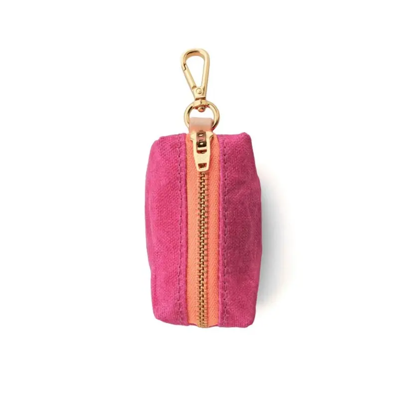 Hot Pink Waxed Canvas Waste Bag Dispenser