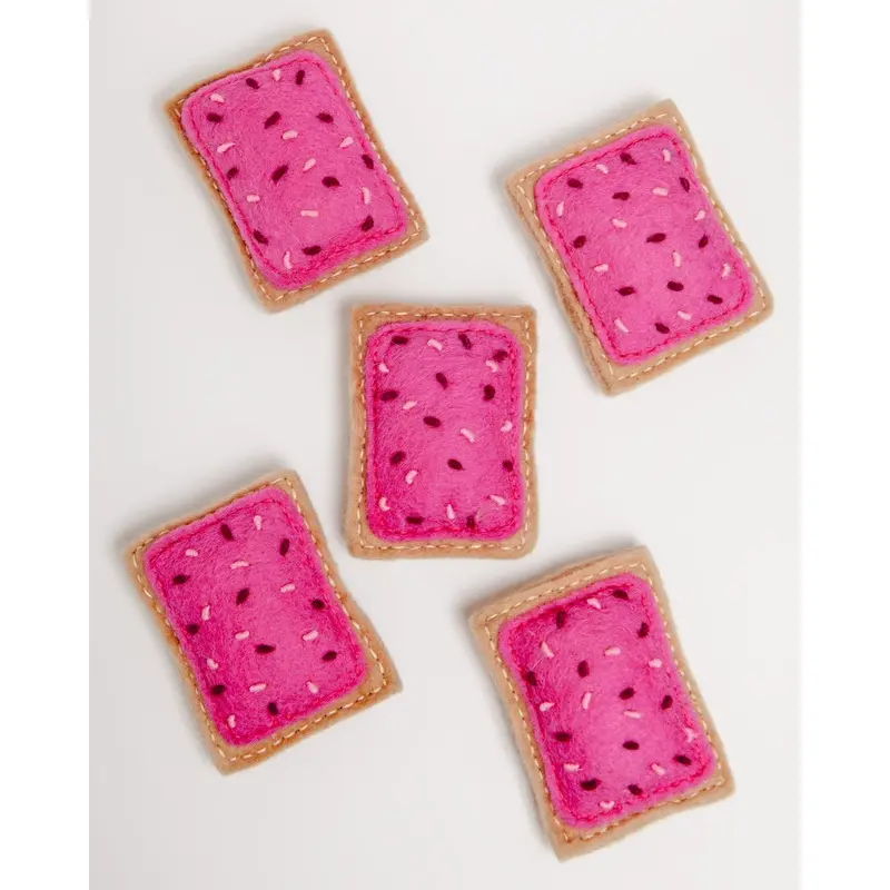Natural Wool Pop Tart Cat Toy