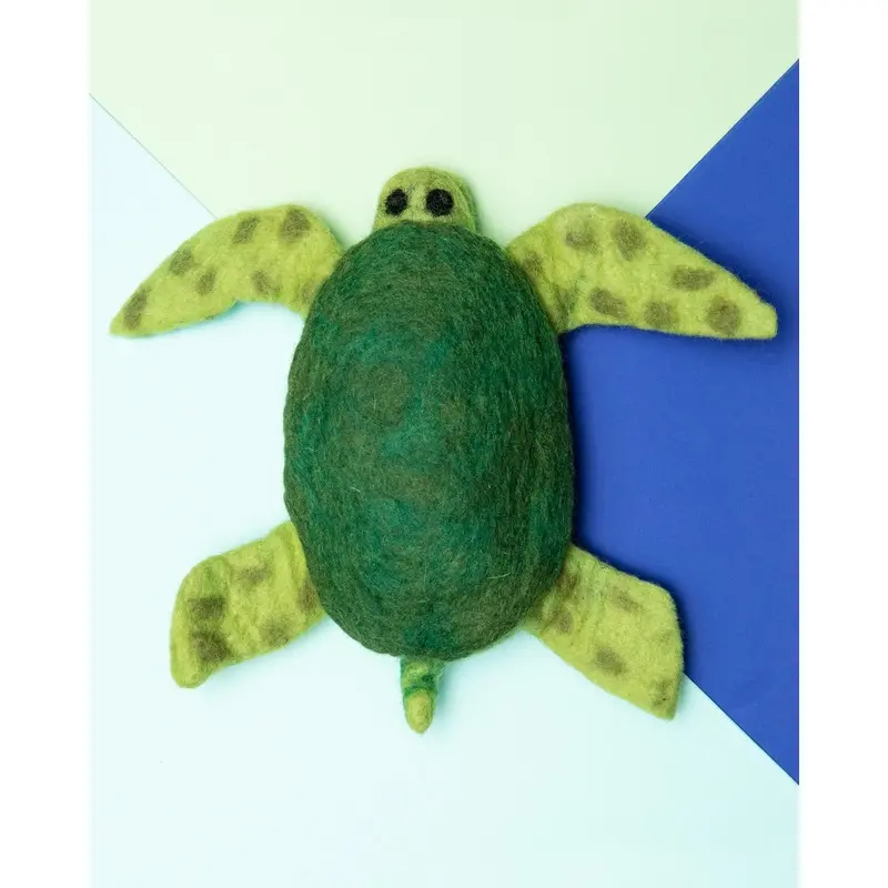 Trevor the Sea Turtle Wool Pet Toy