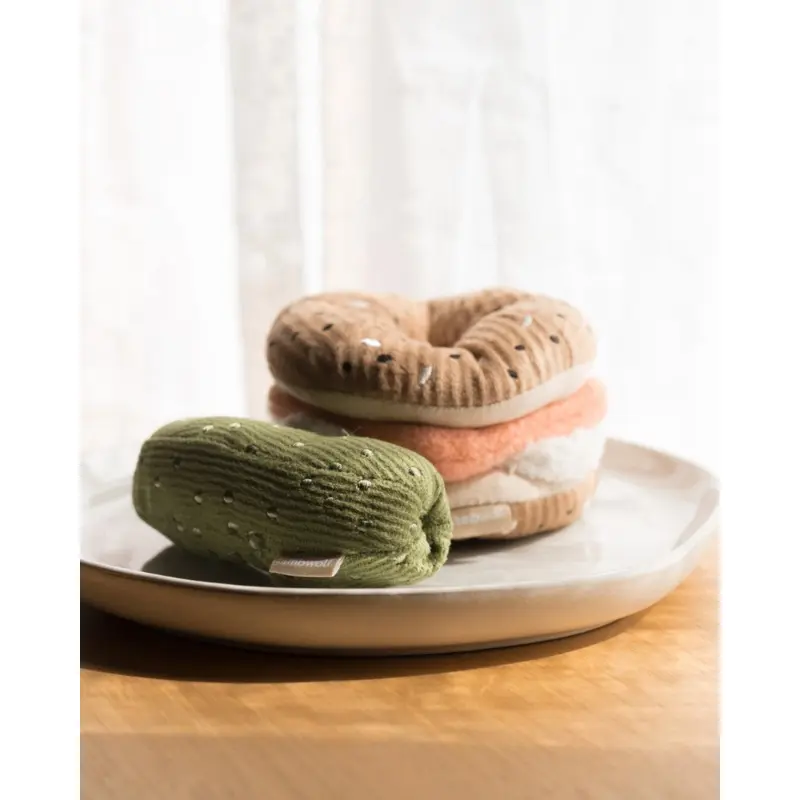 Bagel & Pickle Plush Dog Treat Toy