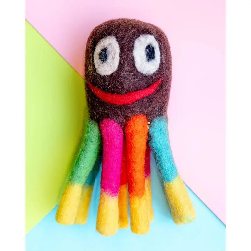 Otis the Octopus Wool Dog Toy