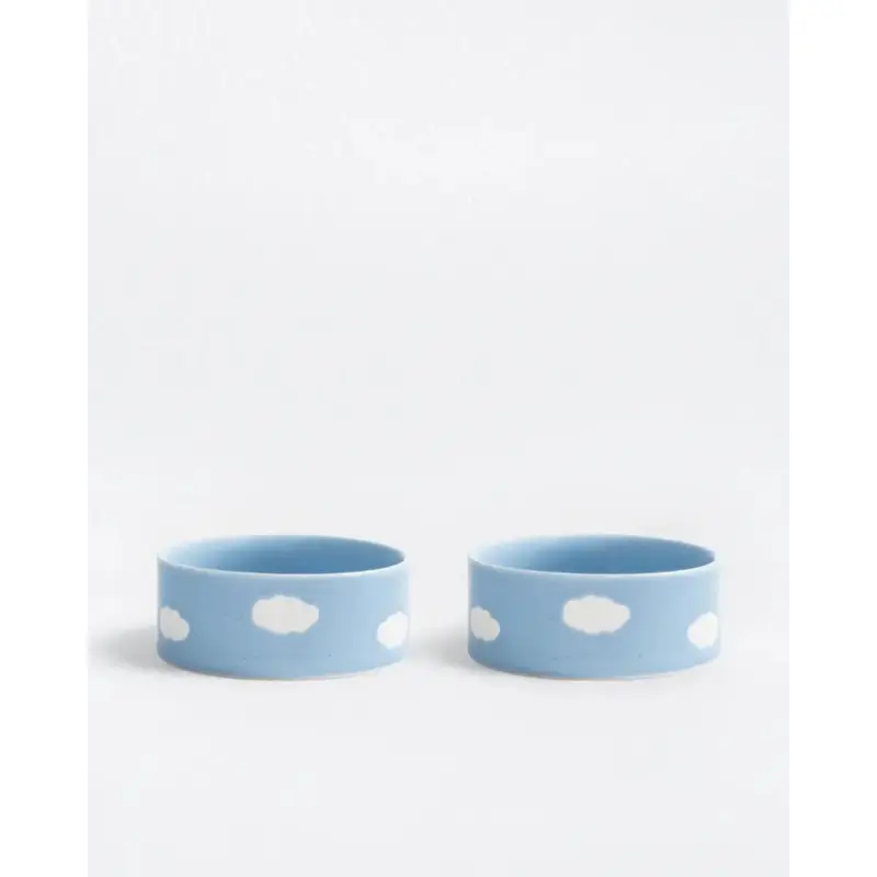 Ceramic Cloud Dog Bowl Set (Made in Portugal)