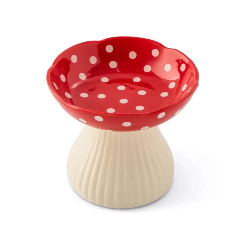 Ceramic Mushroom Pet Bowl