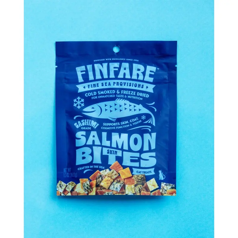 Freeze-Dried Salmon Skin Bites for Cats