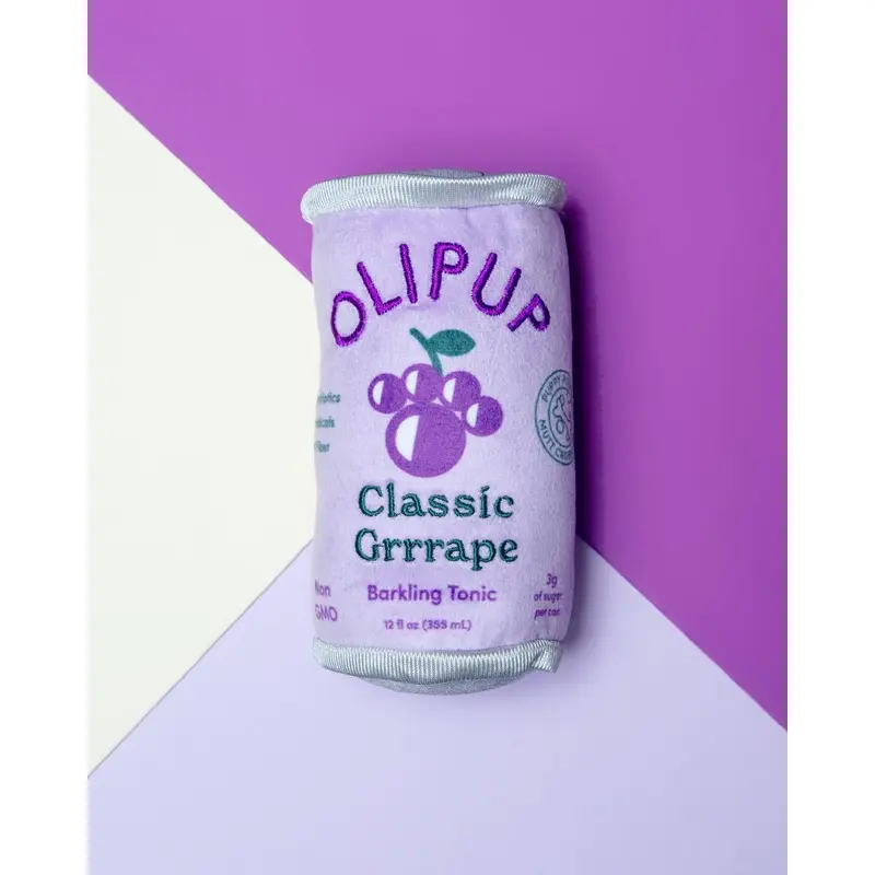 Olipup Grape Squeaky Plush Dog Toy