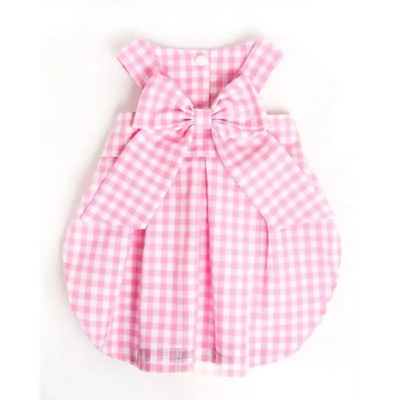 Pink Gingham Dog Dress (Made in the USA) (FINAL SALE)