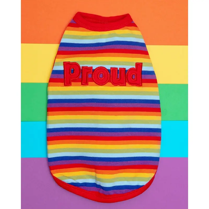 Proud Dog Rainbow Stripe Tank Top (FINAL SALE)