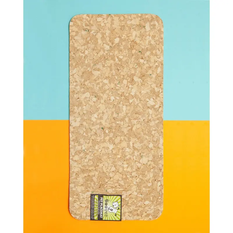Skinny Rectangle Natural Recycled Rubber Pet Placemat