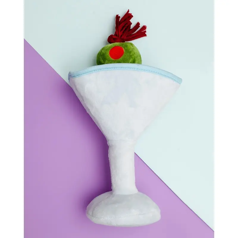 Martini Pawtini Squeaky Plush Dog Toy