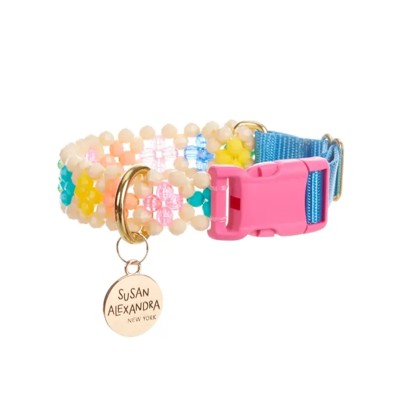 Beaded Dog Collar in Broadway (Made in the USA)