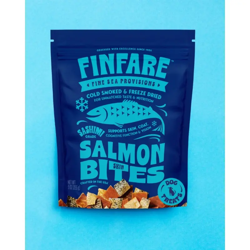 Freeze-Dried Salmon Skin Bites for Dogs