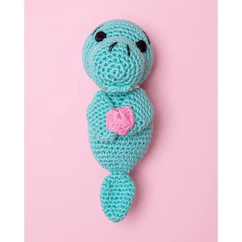 Manuel the Manatee Cotton Knit Dog Toy