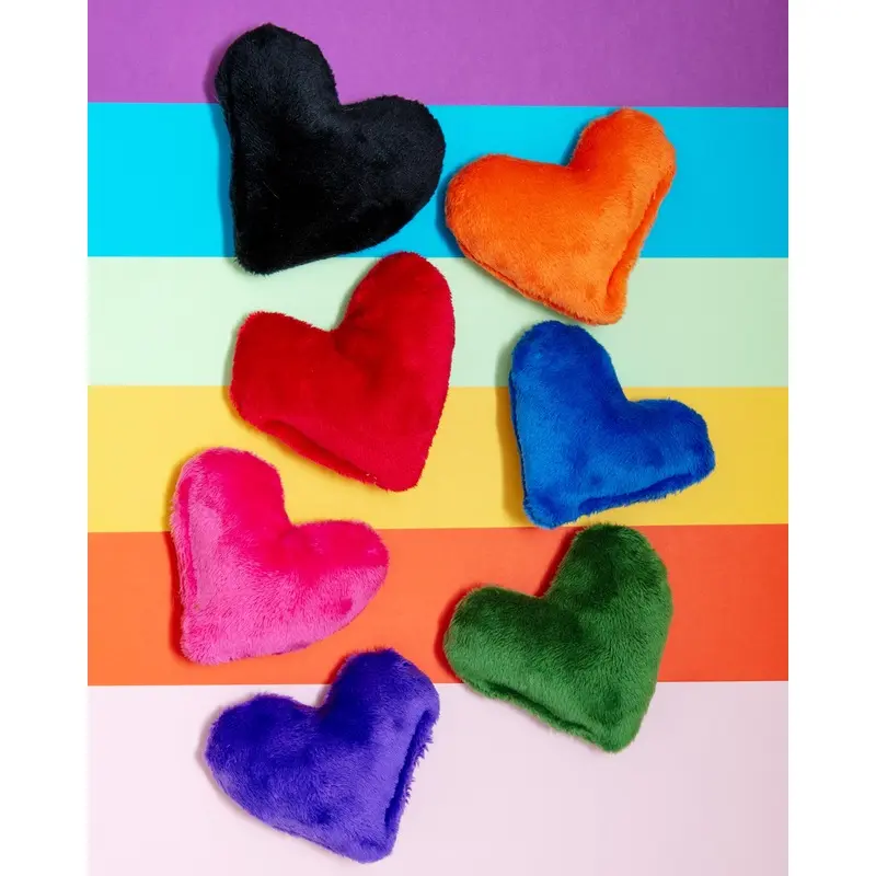 Mini Heart Squeaky Plush Dog Toy