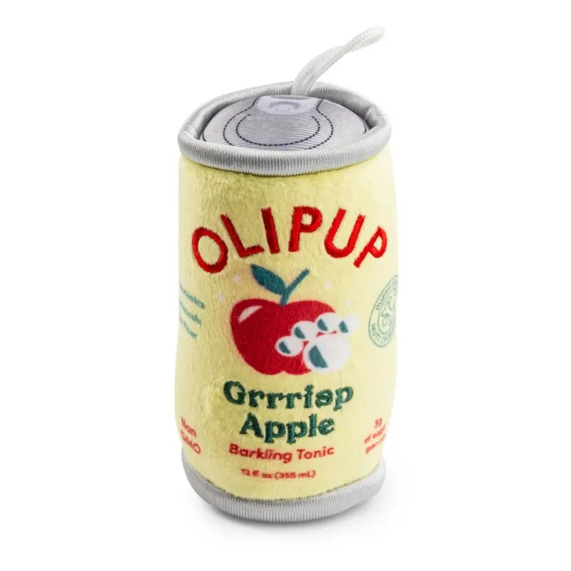 Olipup `Grrrisp Apple Squeaky Plush Dog Toy