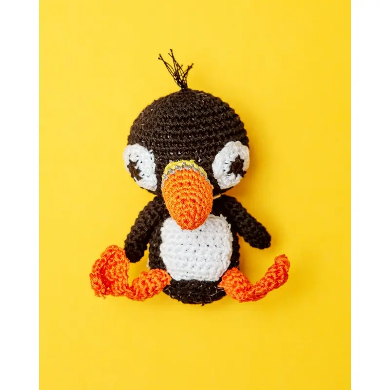 Peter the Puffin Organic Cotton Knit Dog Toy