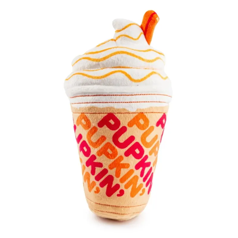 Pupkin' Donuts Iced Coffee Squeaky Plush Dog Toy