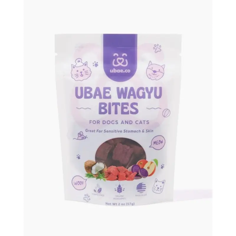 Ube Sweet Potato & Wagyu Beef Bites for Dogs & Cats (Made in the USA)