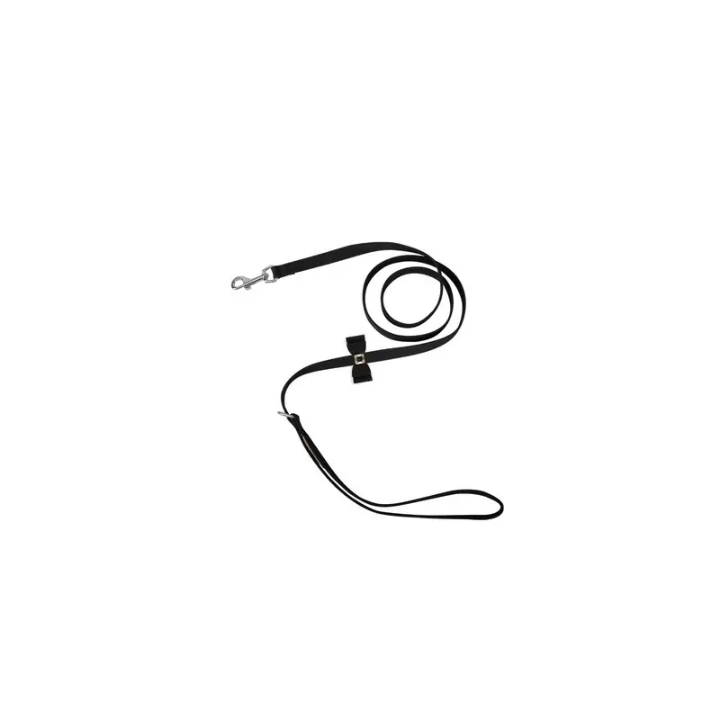 Susan Lanci Black Big Bow Leash