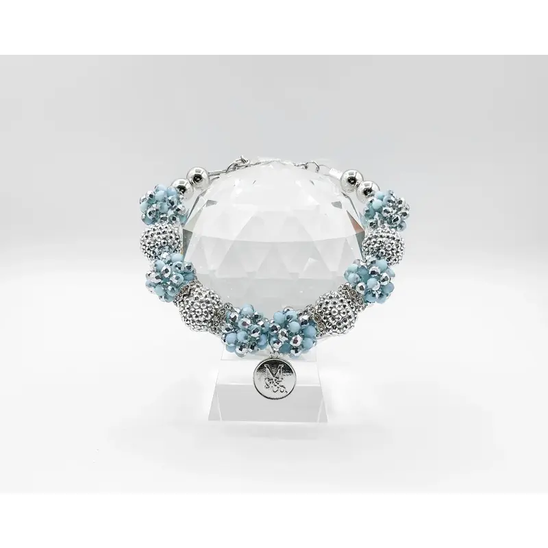 "Frozen Blue Tinsel" Necklace